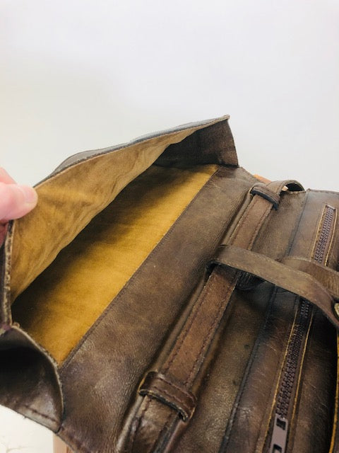 Vintage Biblioteca Leather Book Bag