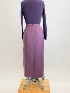 Vintage Plum Wool Long-Midi Skirt