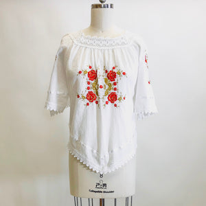 Vintage Athens Cotton Folk Top