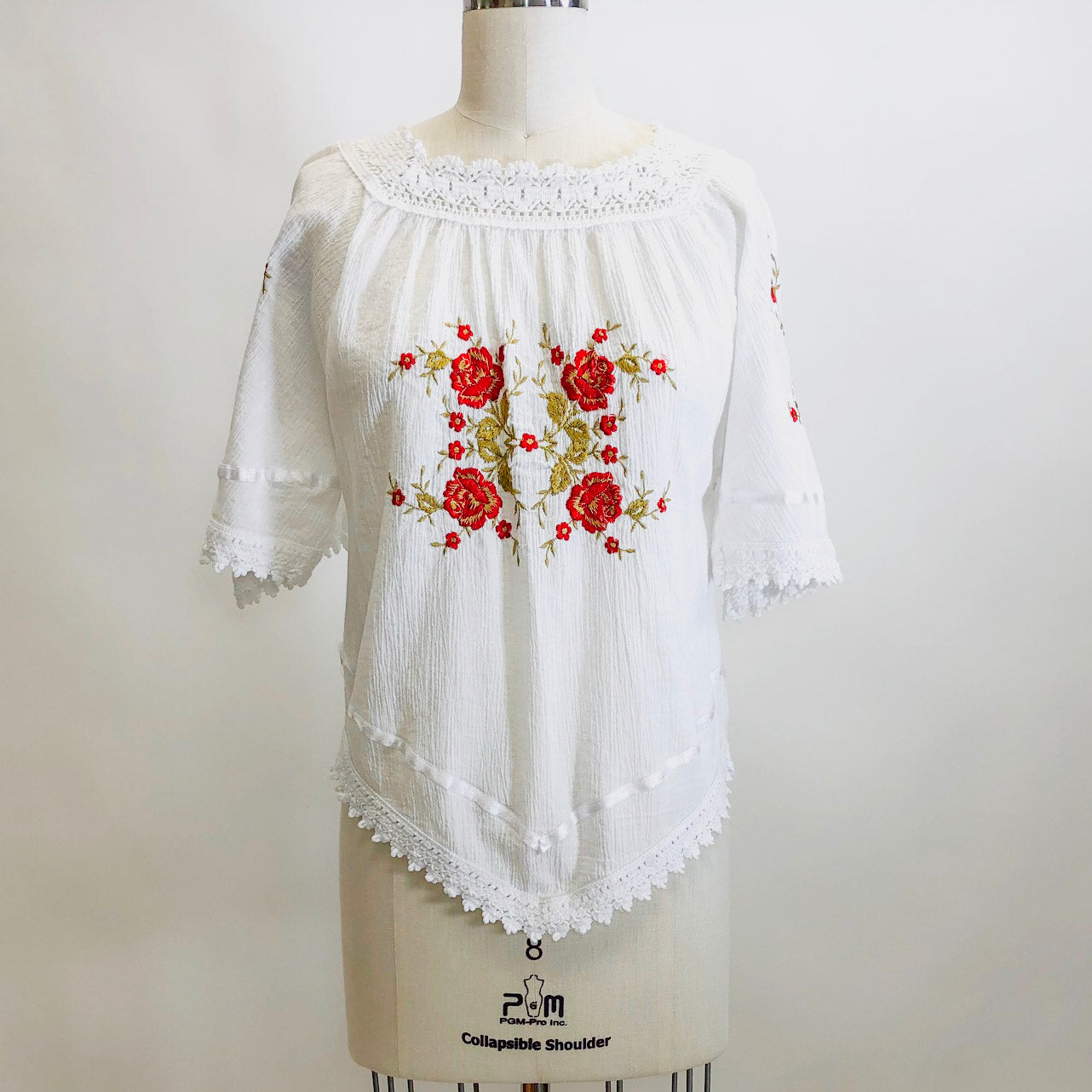 Vintage Athens Cotton Folk Top