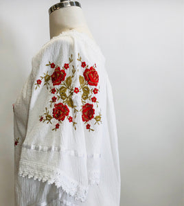 Vintage Athens Cotton Folk Top