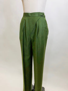 Vintage Green Wool Pants / Midge Pants / The Marvelous Mrs. Maisel Style