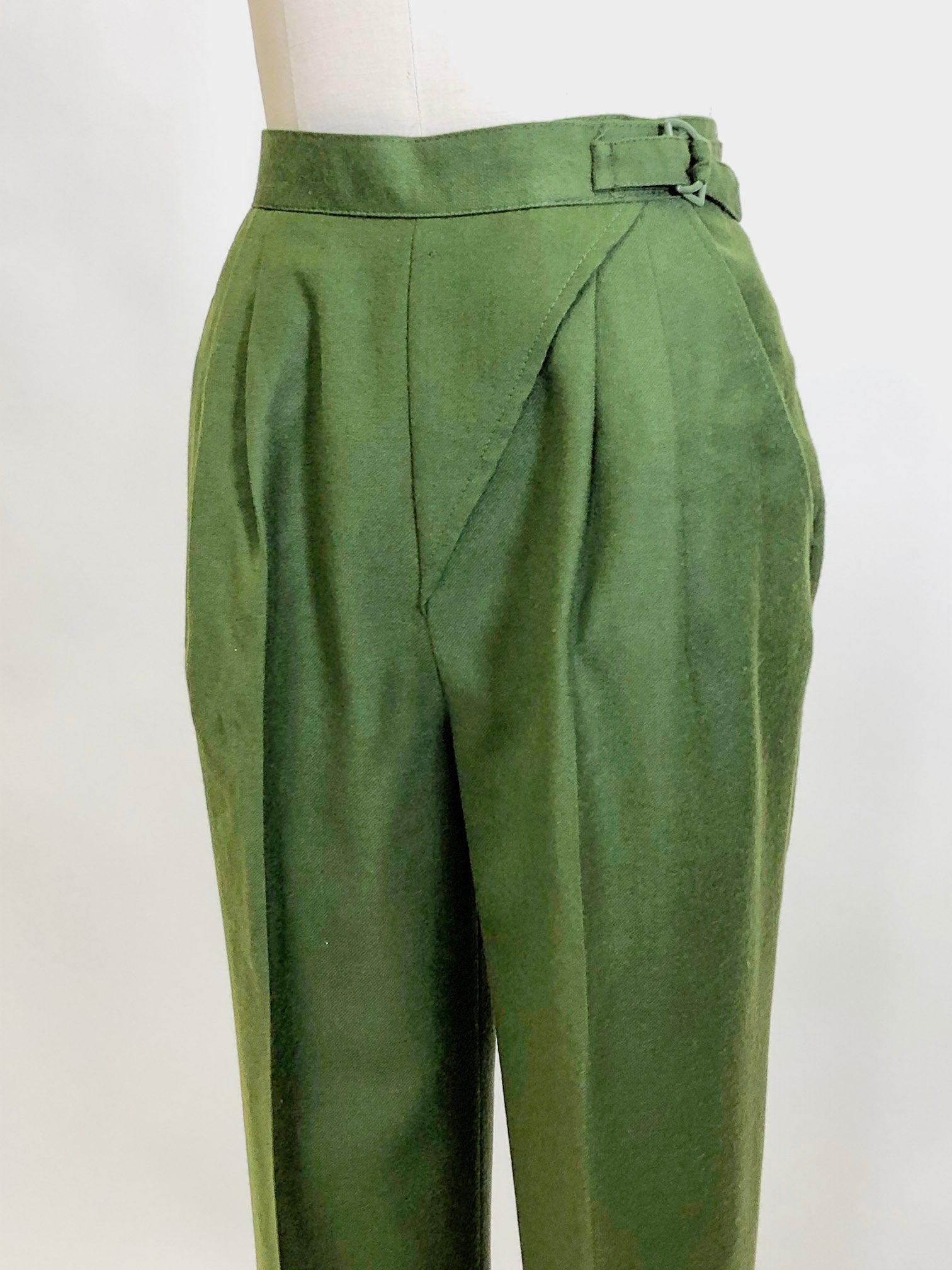 Vintage Green Wool Pants / Midge Pants / The Marvelous Mrs. Maisel Style