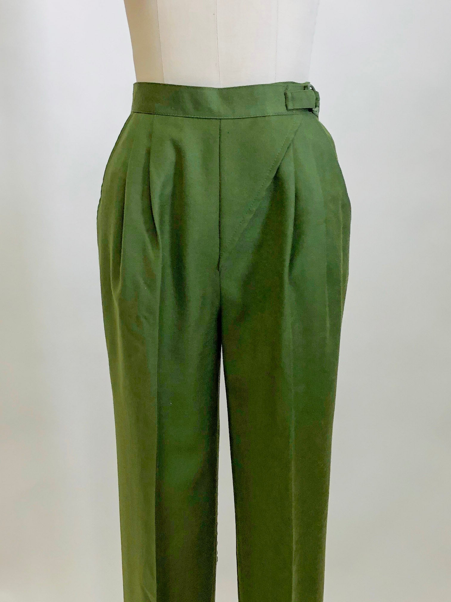 Vintage Green Wool Pants / Midge Pants / The Marvelous Mrs. Maisel Style