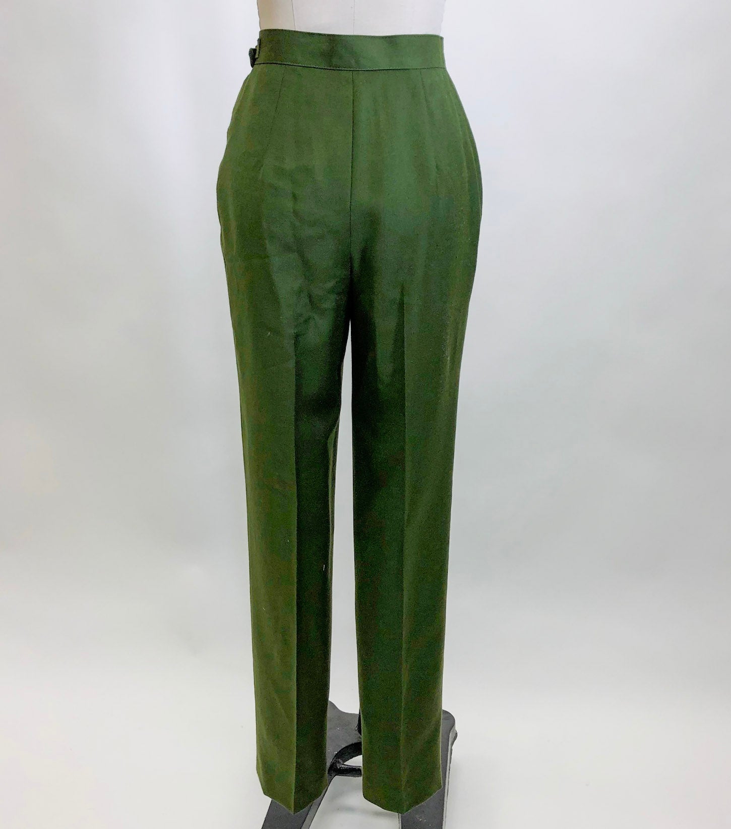 Vintage Green Wool Pants / Midge Pants / The Marvelous Mrs. Maisel Style