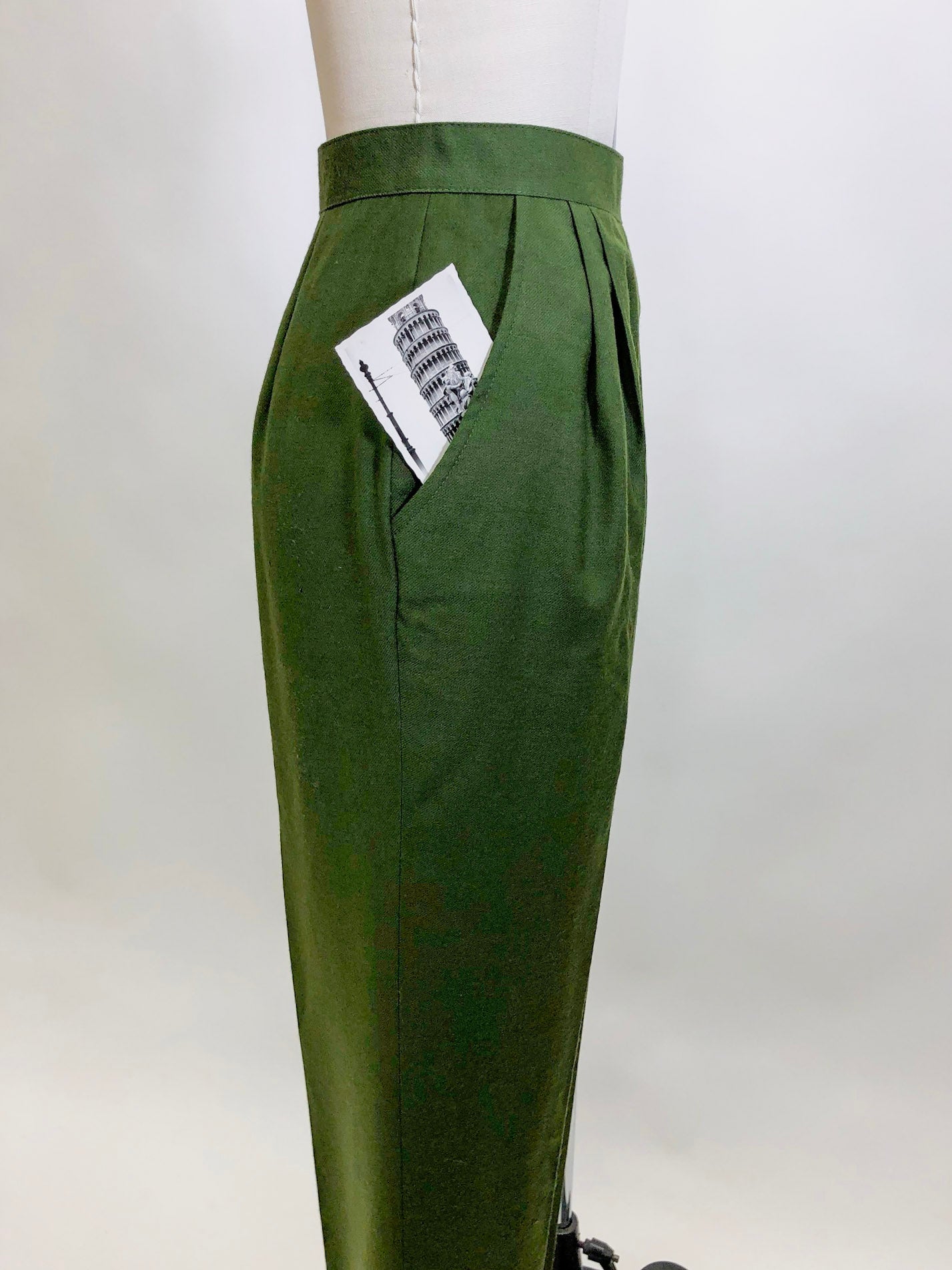 Vintage Green Wool Pants / Midge Pants / The Marvelous Mrs. Maisel Style