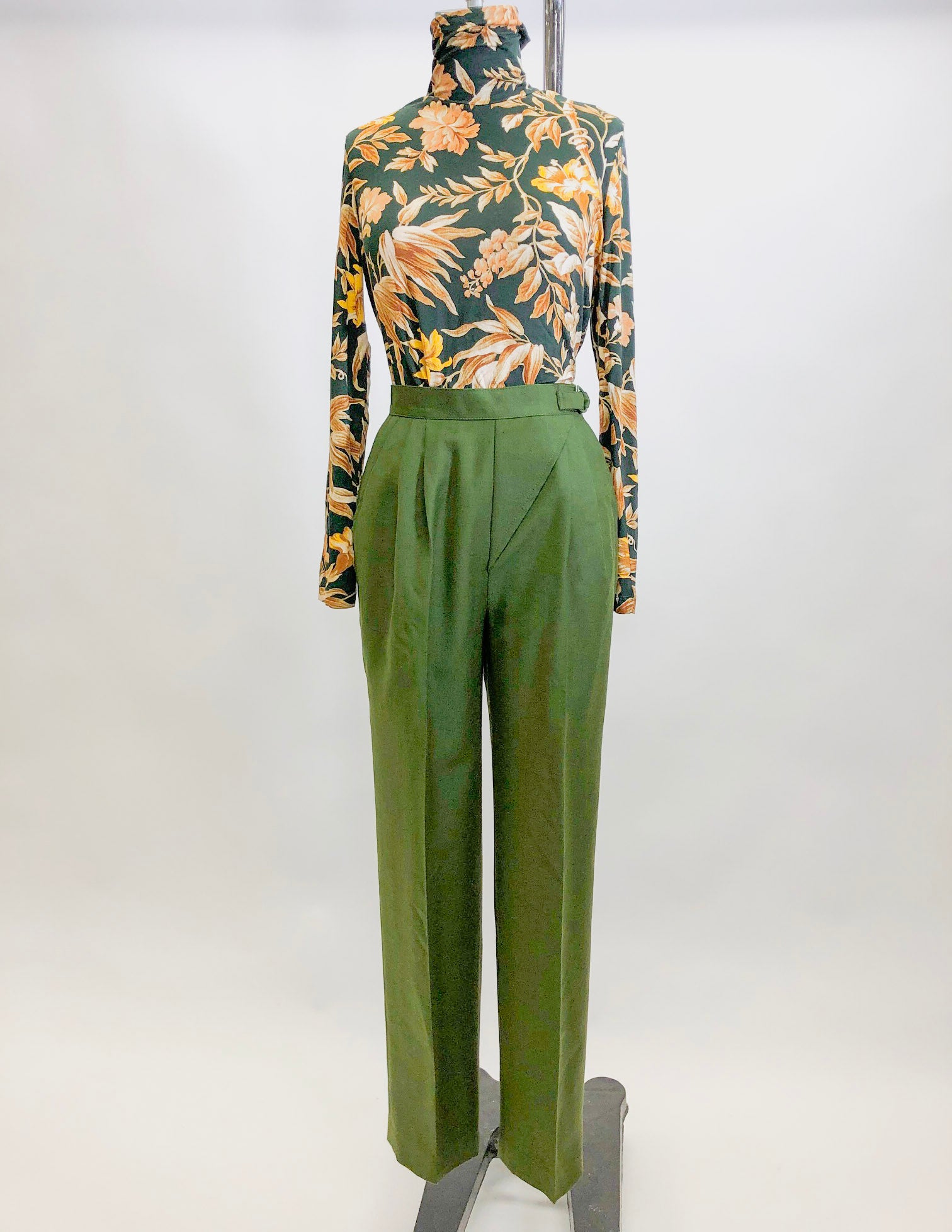 Vintage Green Wool Pants / Midge Pants / The Marvelous Mrs. Maisel Style