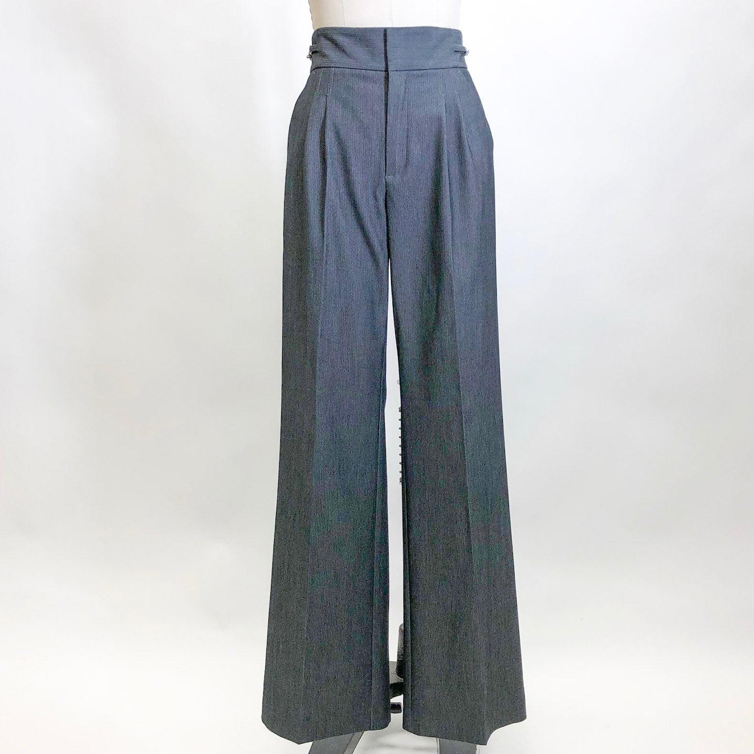 Vintage Wide Leg Gray Trousers