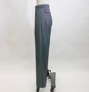 Vintage Wide Leg Gray Trousers