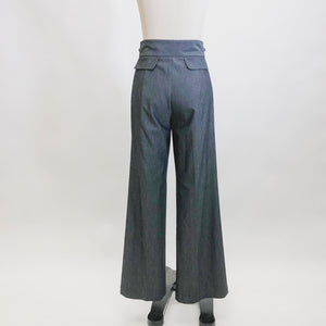 Vintage Wide Leg Gray Trousers