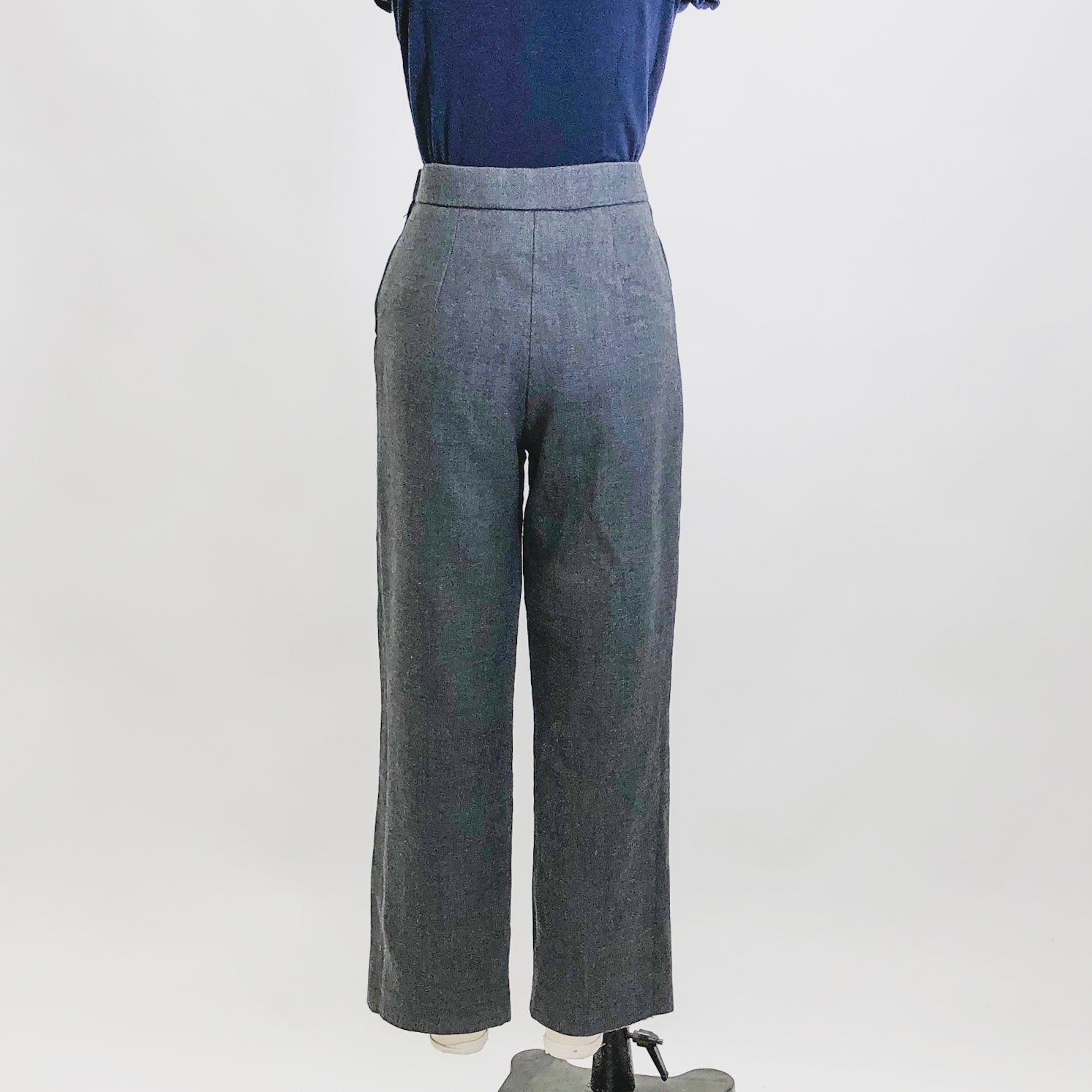 Vintage Gray Lined Wool Pants