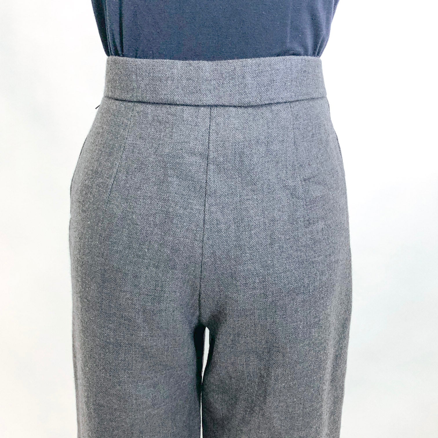 Vintage Gray Lined Wool Pants