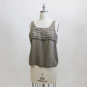 Vintage Gray Taupe Silk Camisole