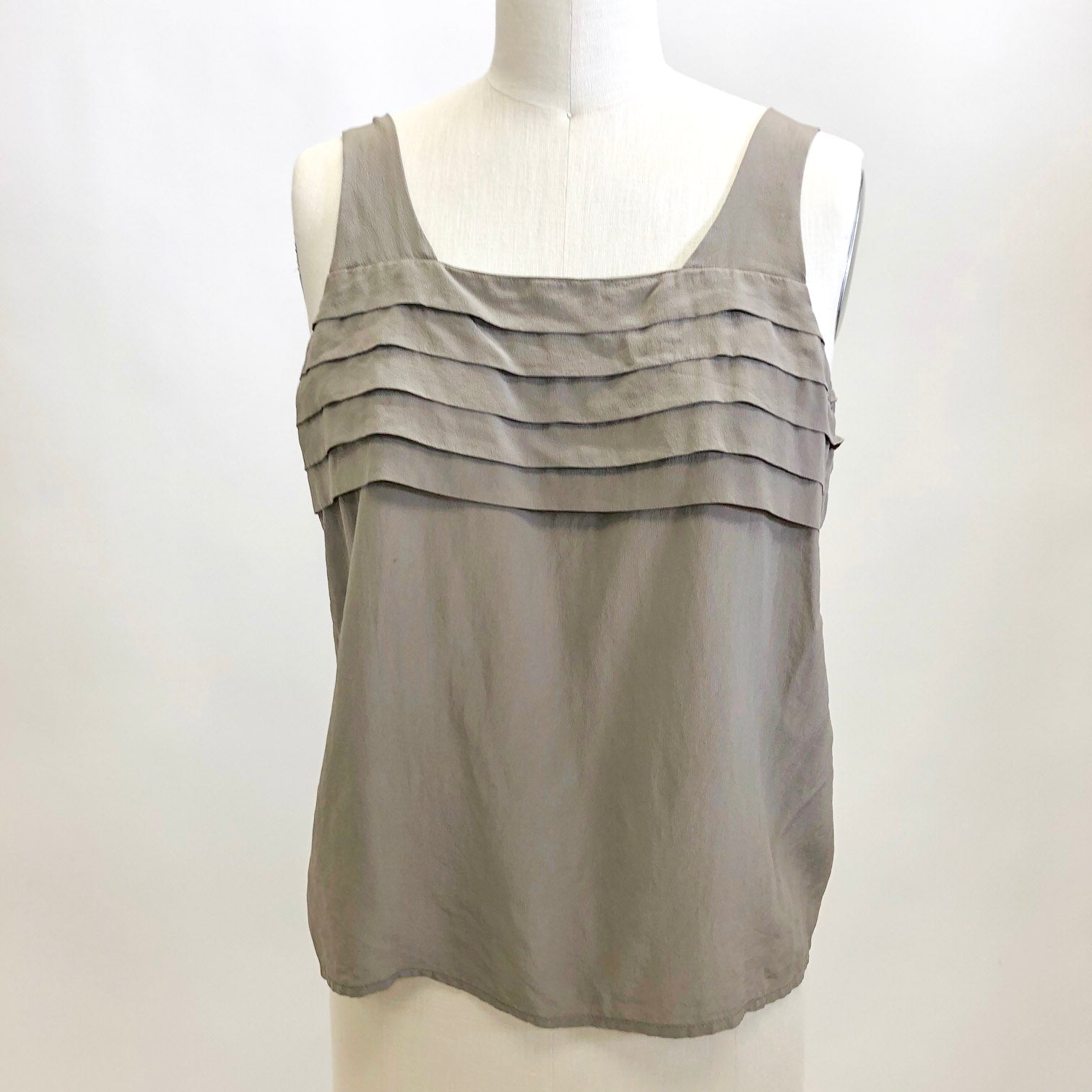 Vintage Gray Taupe Silk Camisole