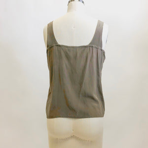 Vintage Gray Taupe Silk Camisole