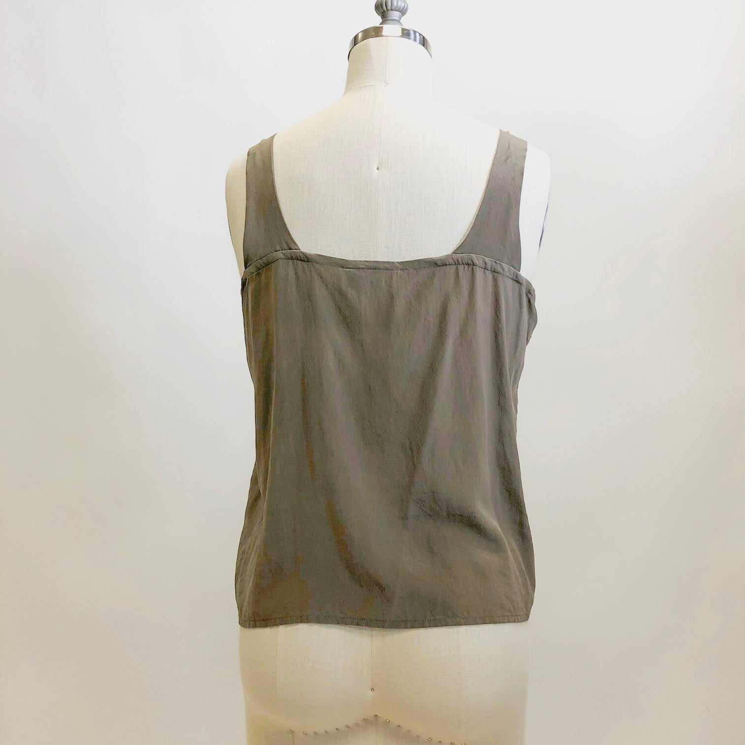 Vintage Gray Taupe Silk Camisole