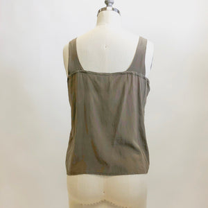 Vintage Gray Taupe Silk Camisole