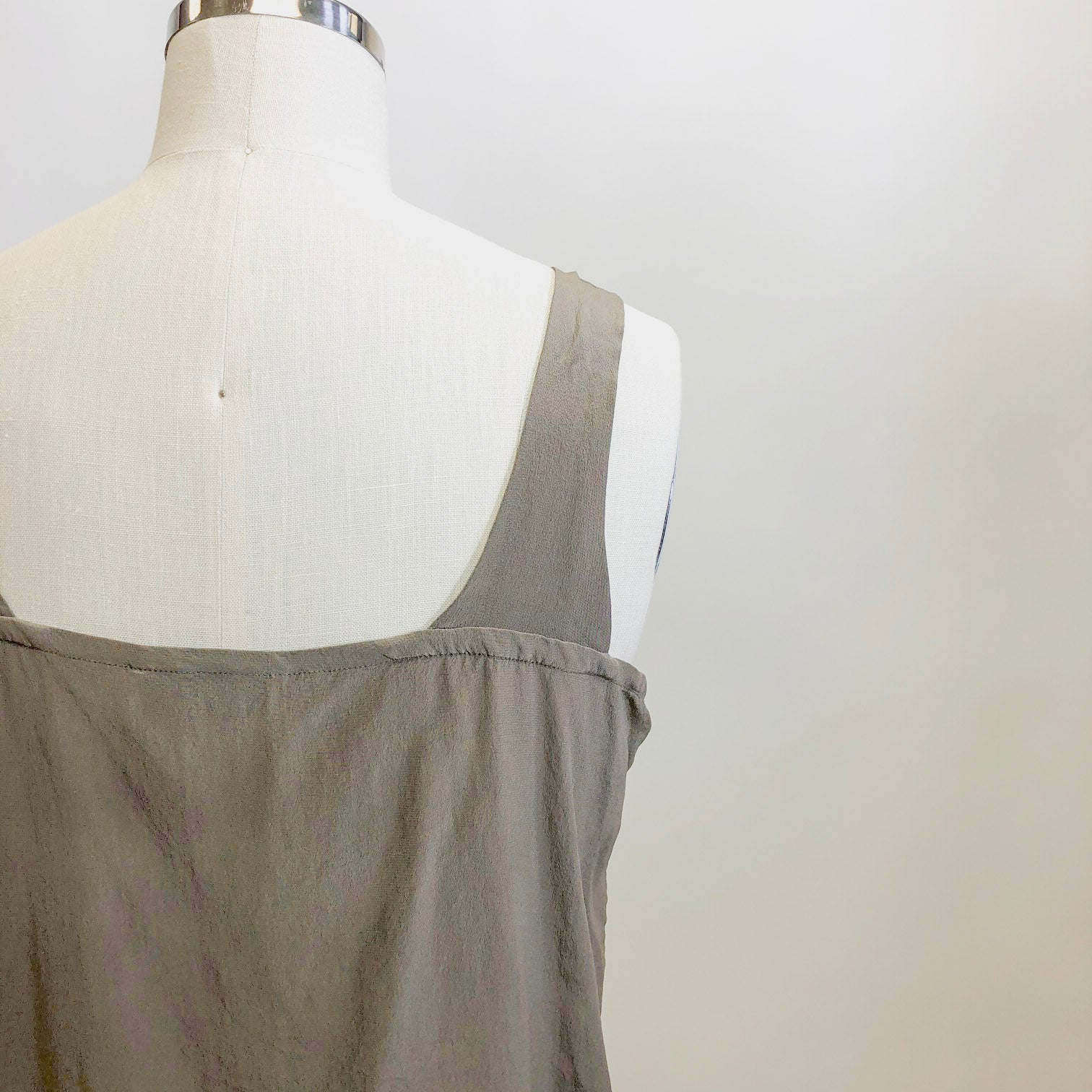 Vintage Gray Taupe Silk Camisole