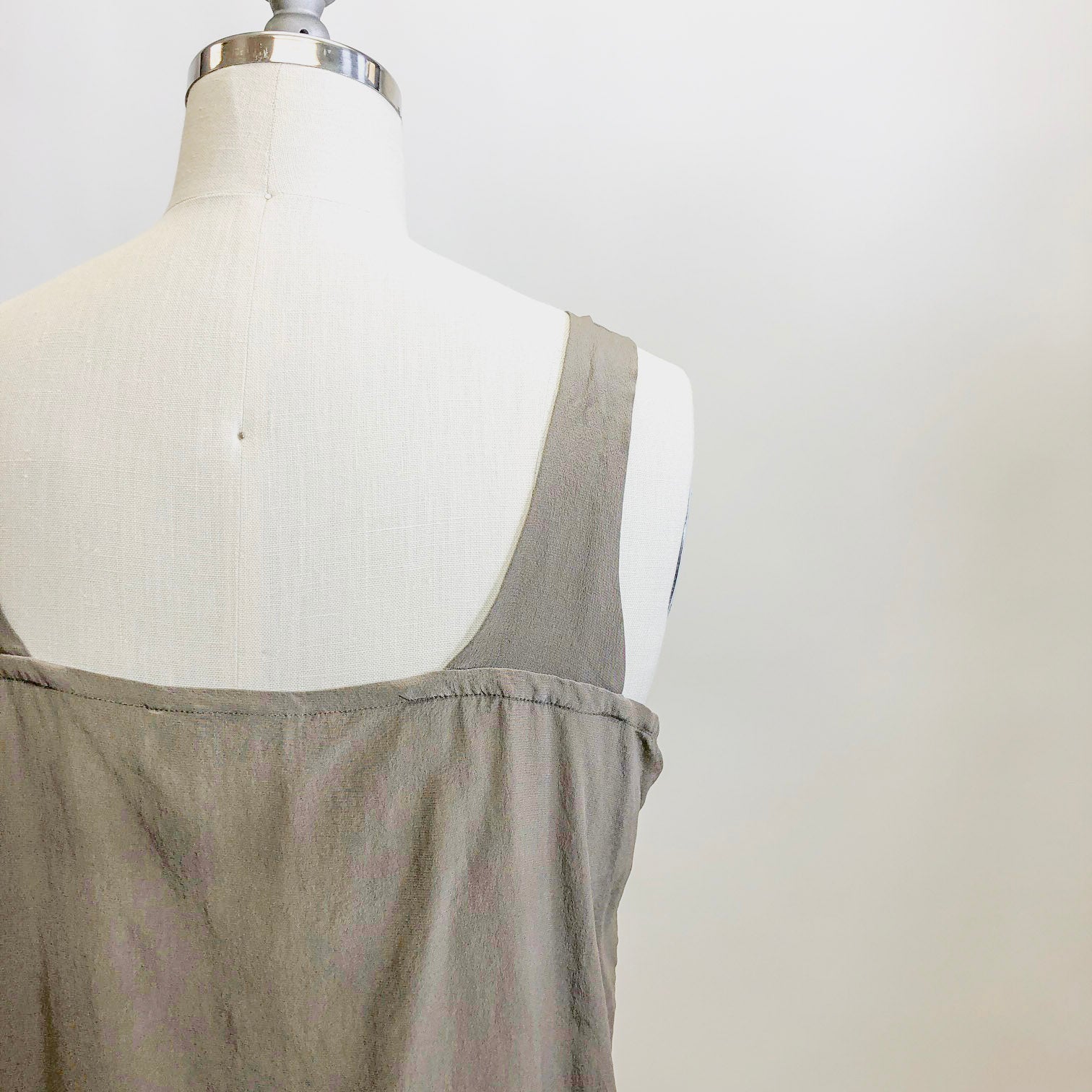 Vintage Gray Taupe Silk Camisole