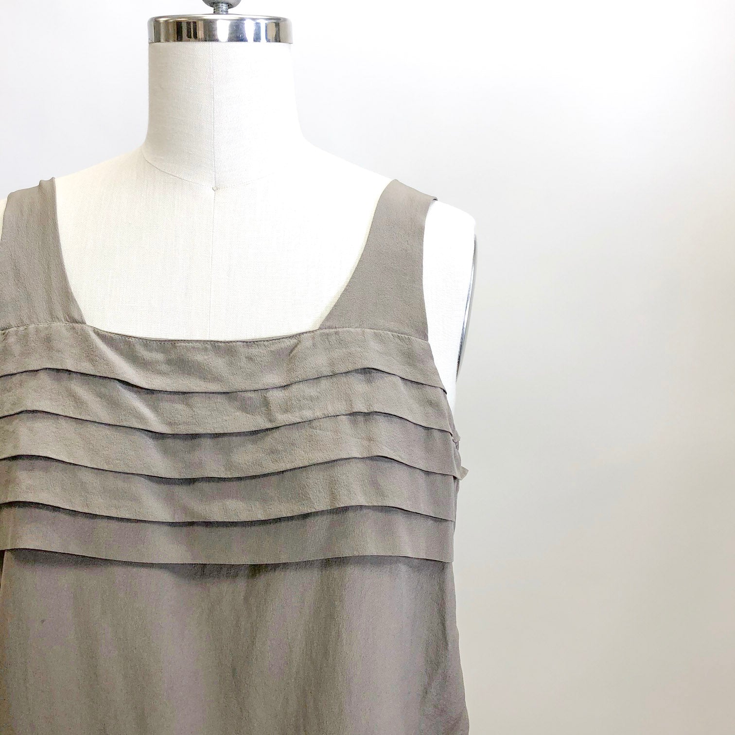 Vintage Gray Taupe Silk Camisole