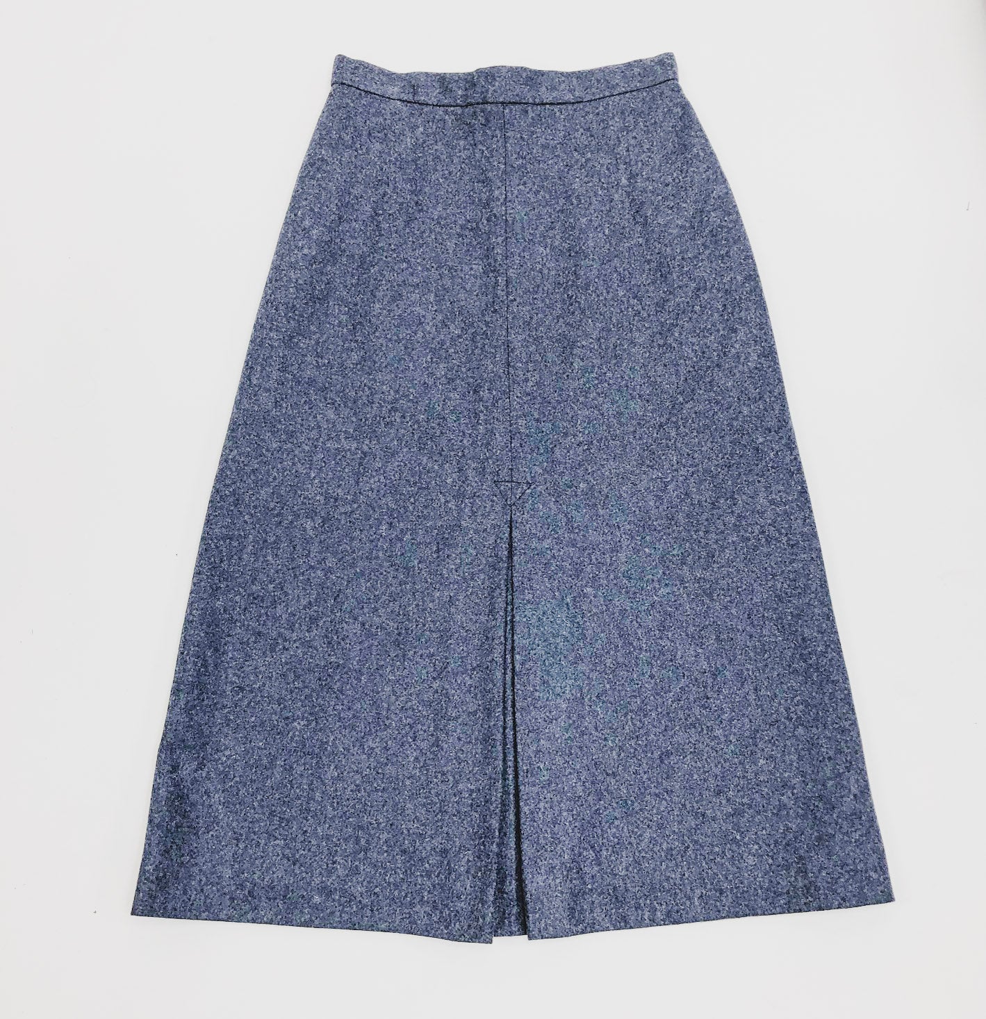 Vintage Blue Gray Wool Blend Skirt