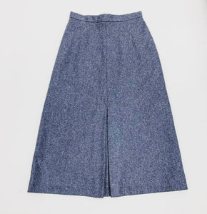 Vintage Blue Gray Wool Blend Skirt