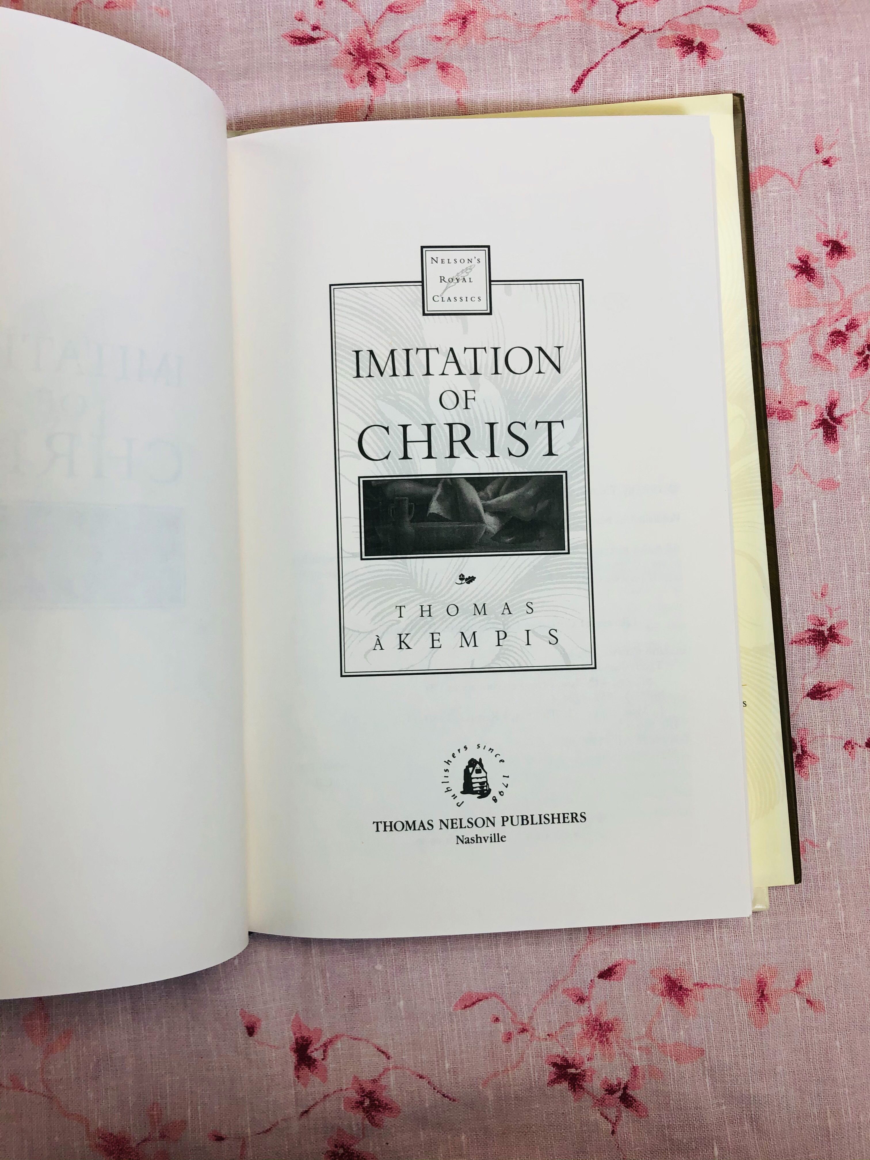 Imitation of Christ by Thomas A Kempis Hardcover book - 164 pages ~ published 1999. Great condition - very minor wear on book jacket.🌹 A beautiful read for a weekend of soulful & spiritual introspection. "Is it possible for the average believer to truly imitate Christ? Such is the question posed by the 14th century mon…