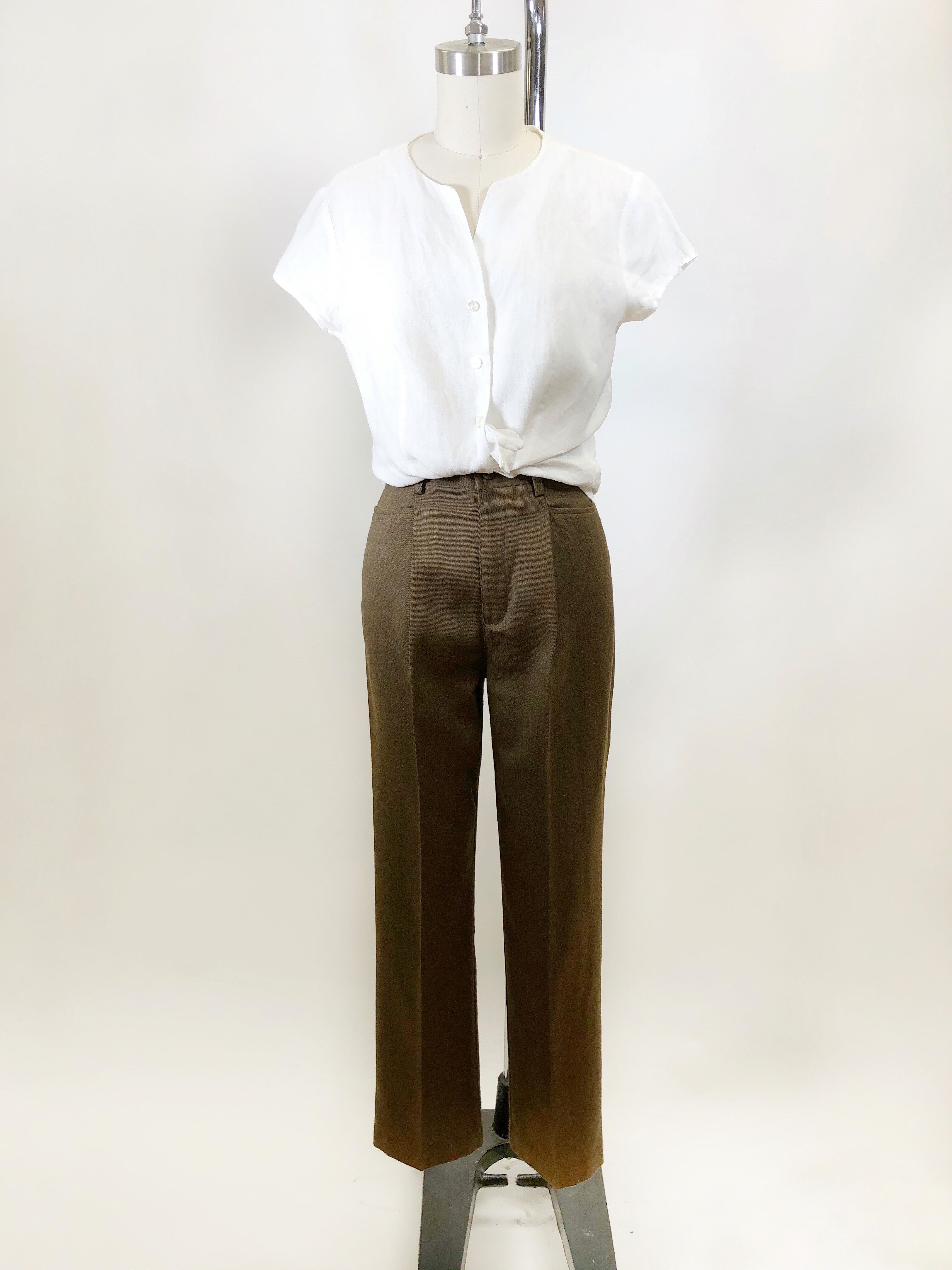 Vintage Brown Minimalist Pants