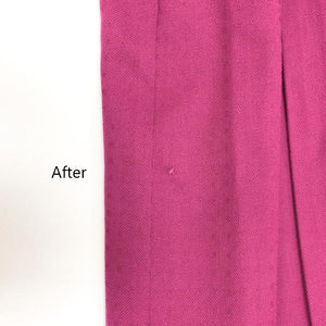 Vintage Bright Raspberry Pleated Wool Skirt